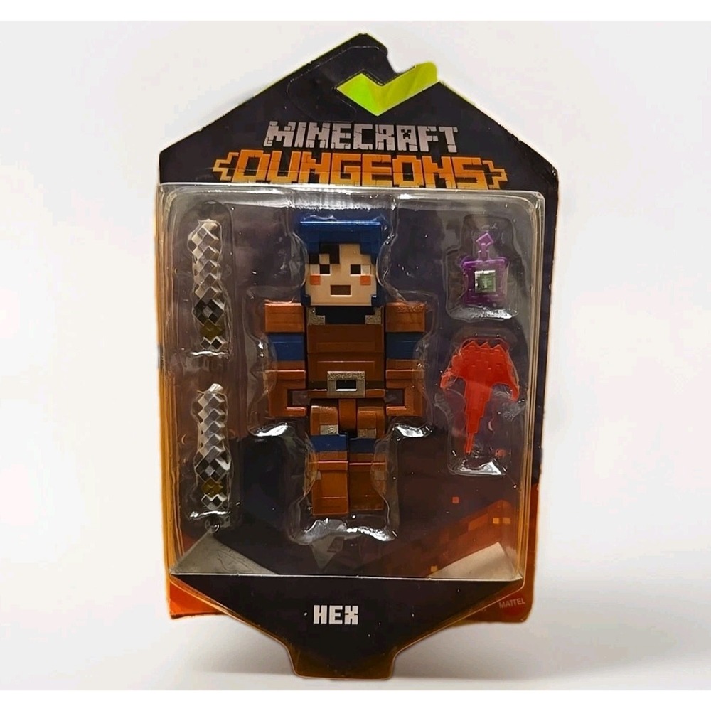 NEW Mattel‎ Minecraft Dungeons HEX 3.25" Action Figure Set With Accessories